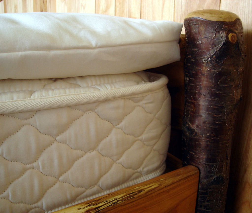 Deep Sleep Quilted Mattress Topper 100% Eco-Wool covered in Organic Cotton - PureLivingSpace.com