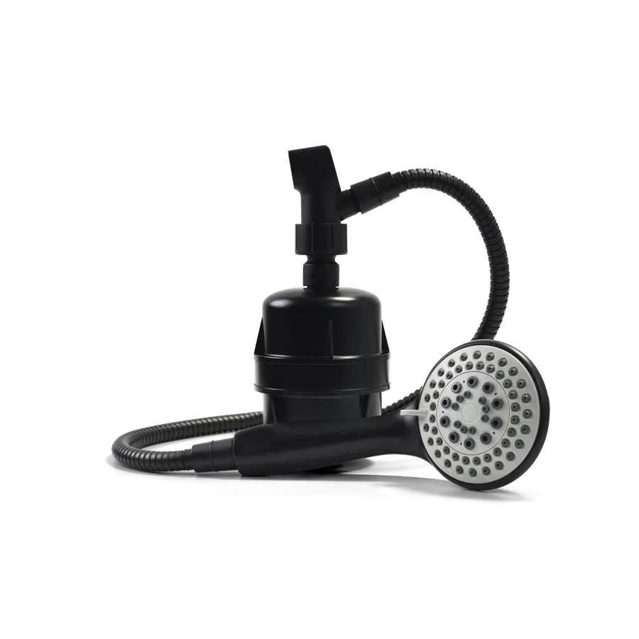 ProOne Black ProMax Shower Filter with Hand Wand and Massaging Head