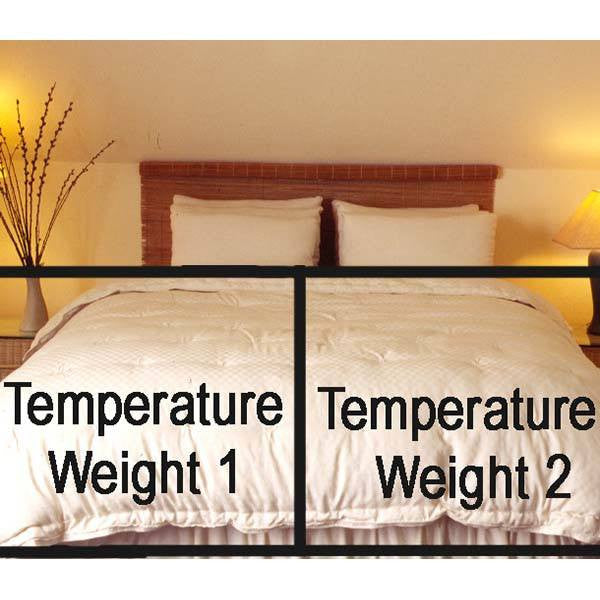 Dual Weight Comforter - 100% Eco-Wool covered in Organic Cotton - PureLivingSpace.com