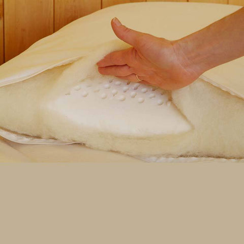 100% Natural Solid Latex Wrapped in Eco-Wool Pillow - PureLivingSpace.com