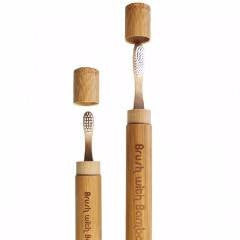 Bamboo Tooth Brush Travel Case - PureLivingSpace.com