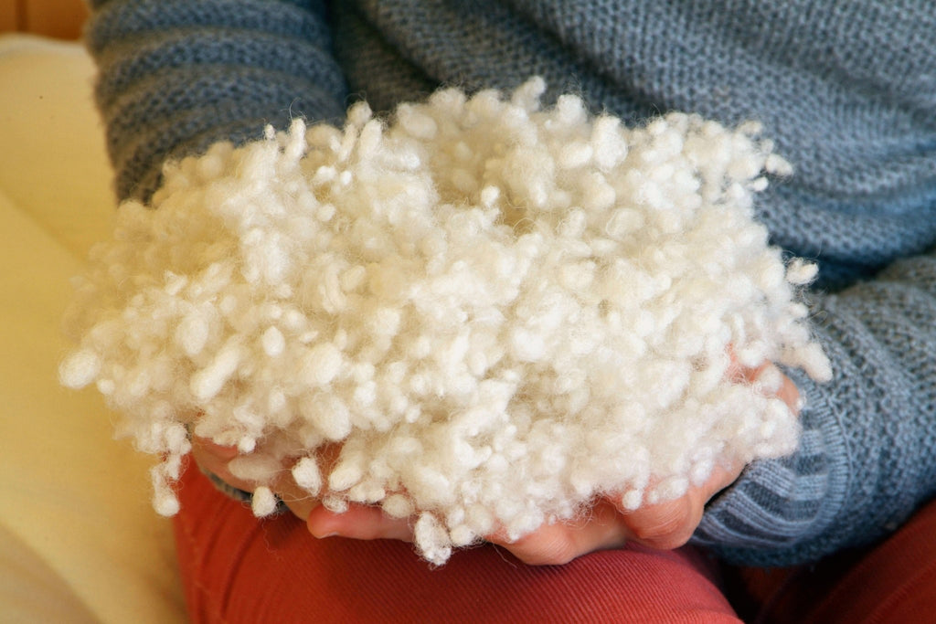 Childs Pillow - 100% Natural Woolly "Down" Pillow with Organic Cotton Cover - PureLivingSpace.com